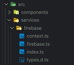 Screenshot of the author's Firebase directory structure
